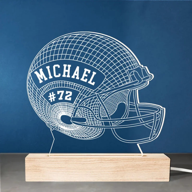 Play With Heart, Win With Pride - Personalized Custom Shaped 3D LED Light - Gift For Sport Lovers, Sport Players