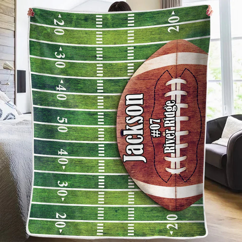 Success Is Built One Yard At A Time - Personalized Custom Blanket - Gift For Sport Lovers, Sport Players