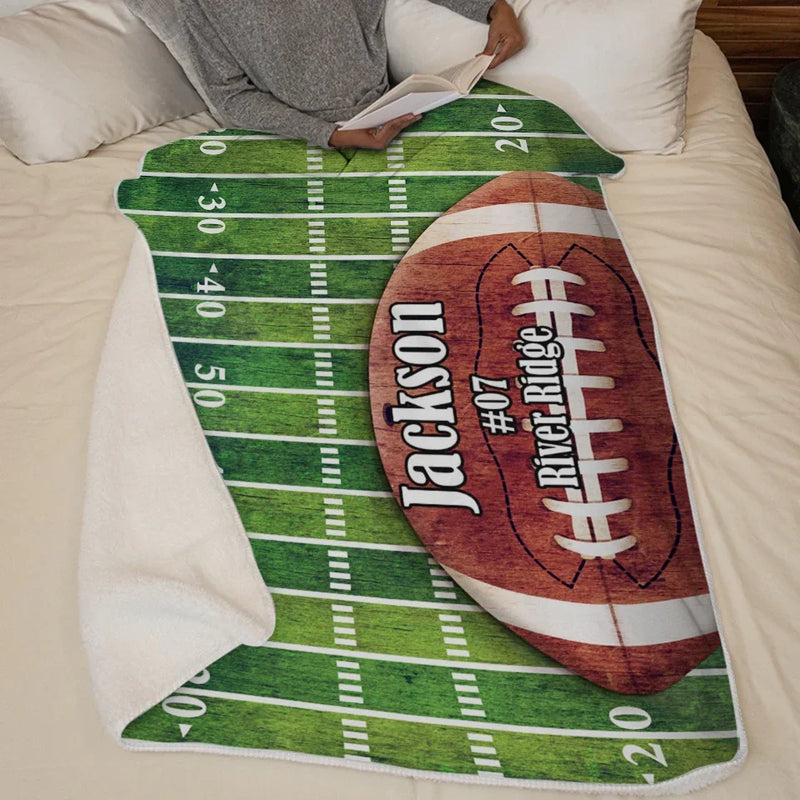 Success Is Built One Yard At A Time - Personalized Custom Blanket - Gift For Sport Lovers, Sport Players