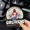 Careful On The Road, You’re My Everything - Couple Personalized Custom Car Visor Clip - Gift For Husband Wife, Anniversary