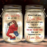 Custom Name Romantic Couple Gifts - Personalized Mason Jar Light