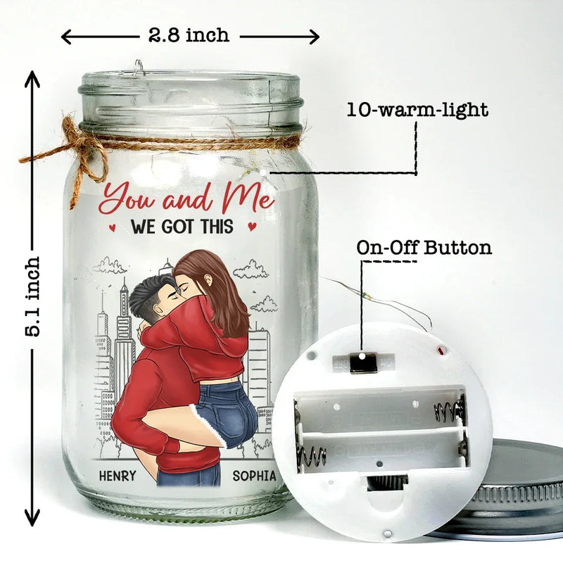 You Are The Best Thing That Ever Happened To Me - Couple Personalized Custom Mason Jar Light - Gift For Couple, Husband Wife, Anniversary