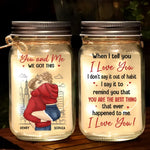 Custom Name Romantic Couple Gifts - Personalized Mason Jar Light