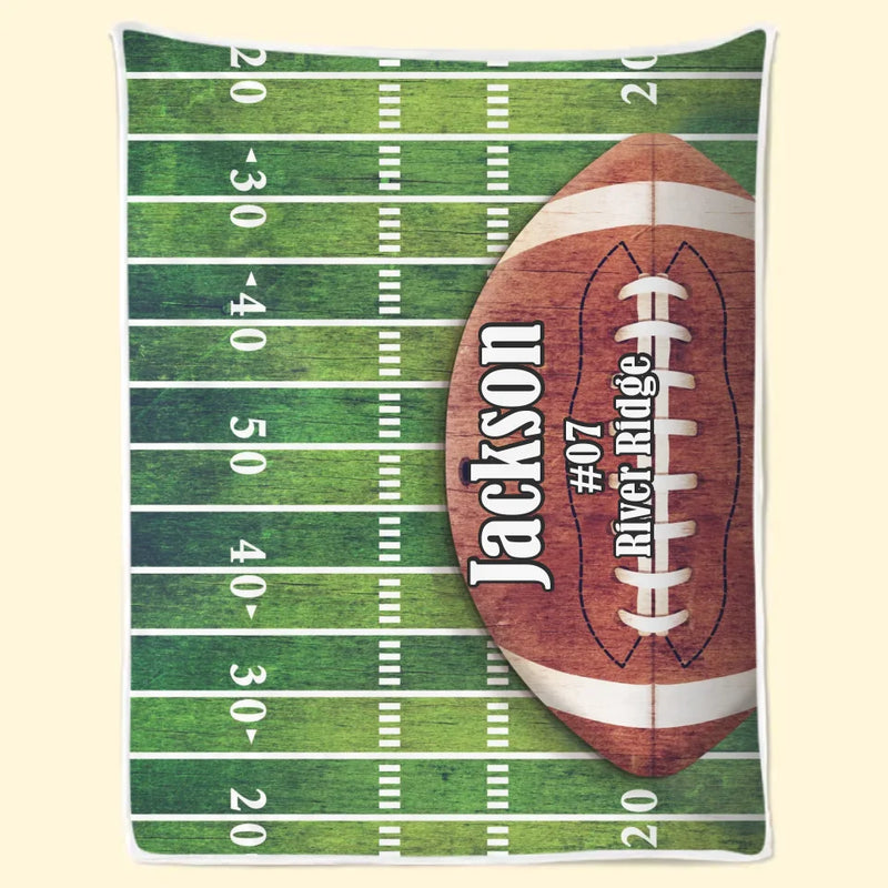 Success Is Built One Yard At A Time - Personalized Custom Blanket - Gift For Sport Lovers, Sport Players
