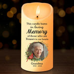 Custom Photo In Loving Memory Of Precious Moments - Memorial Personalized Custom LED Candle - Sympathy Gift, Christmas Gift For Grandma