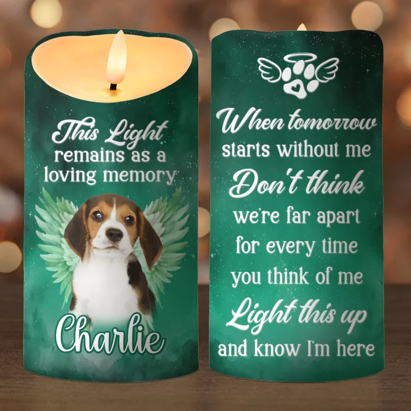 Custom Photo Forever Our Faithful Companion - Memorial Personalized Custom LED Candle - Sympathy Gift, Christmas Gift For Pet Owners, Pet Lovers