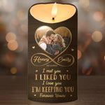 Custom Photo You Make My Heart Skip A Beat - Couple Personalized Custom LED Candle - Christmas Gift For Husband Wife, Anniversary
