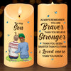 Always Remember You Are Braver Than You Believe - Family Personalized Custom LED Candle - Christmas Gift For Mom, Daughter