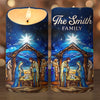 In The Nativity Scene, We Find The Heart Of Christmas - Family Personalized Custom LED Candle - Christmas Gift For Family Members