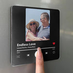 Custom Photo Music Fridge Magnet That Can Play Songs - Personalized Anniversary Wedding Gifts For Husband And Wife, Him And Her - All Of Me Loves All Of You