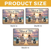 Four Paws, Two Hearts, One Family - Dog & Cat Personalized Custom Horizontal Poster - Christmas Gift For Couples, Pet Owners, Pet Lovers