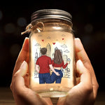You’re Not Just My Everything, You’re My Forever - Couple Personalized Custom Mason Jar Light - Gift For Couple, Husband Wife, Anniversary