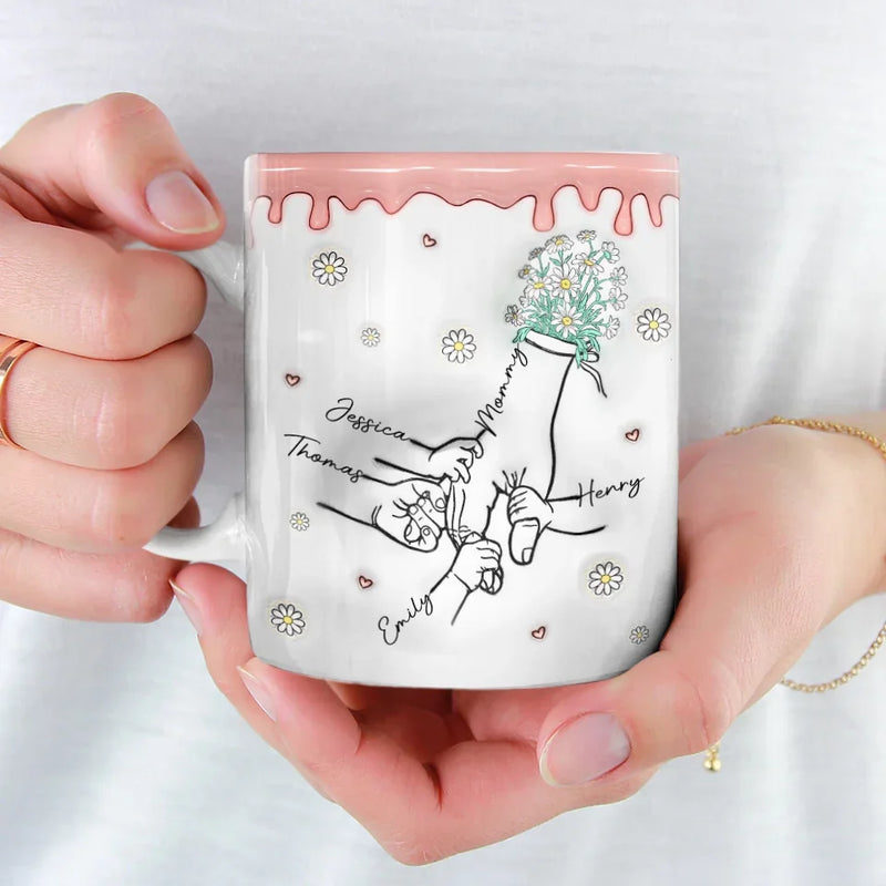 The Love Of A Mother Is Endless, The Wisdom Of A Grandmother Is Timeless - Family Personalized Custom 3D Inflated Effect Printed Mug - Gift For Mom, Grandma