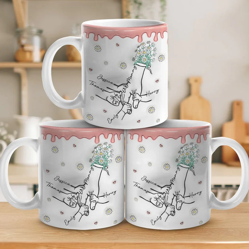 The Love Of A Mother Is Endless, The Wisdom Of A Grandmother Is Timeless - Family Personalized Custom 3D Inflated Effect Printed Mug - Gift For Mom, Grandma