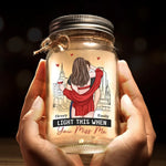 Custom Name Romantic Couple Gift - Personalized Mason Jar Light