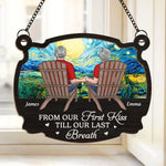 Our Love Story Began With A First Glance And Grew Into Forever - Couple Personalized Window Hanging Suncatcher Ornament - Gift For Husband Wife, Anniversary