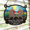 Our Love Story Began With A First Glance And Grew Into Forever - Couple Personalized Window Hanging Suncatcher Ornament - Gift For Husband Wife, Anniversary