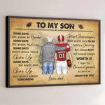 Football First, Everything Else Later - Family Personalized Custom Horizontal Poster - Gift For Family Members, Sport Lovers, Sport Players