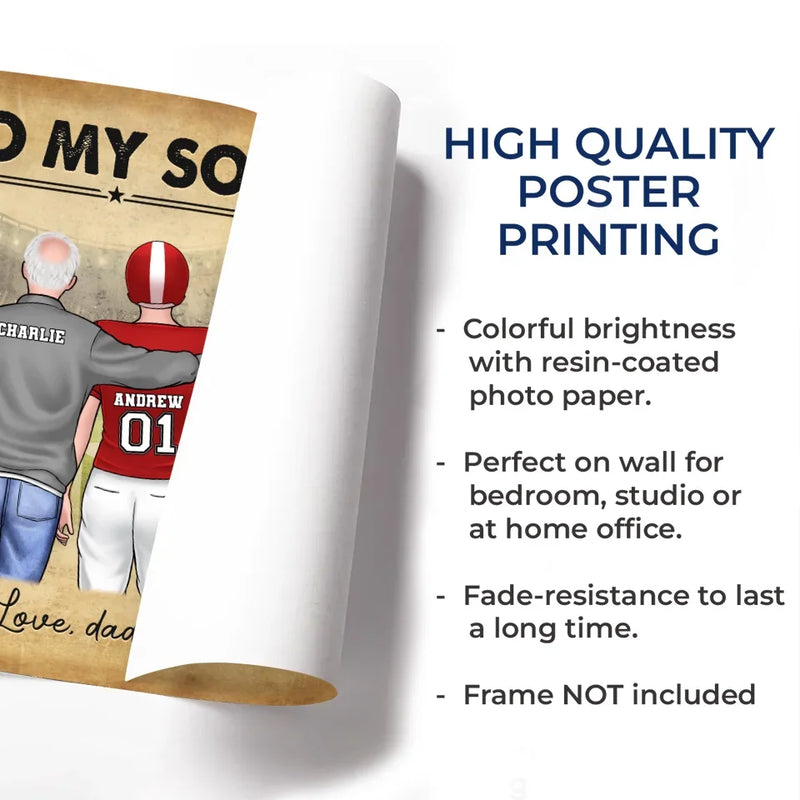 Football First, Everything Else Later - Family Personalized Custom Horizontal Poster - Gift For Family Members, Sport Lovers, Sport Players