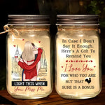 Custom Name Romantic Couple Gift - Personalized Mason Jar Light