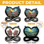 Forever Love - Couple Personalized Window Hanging Suncatcher Ornament - Gift For Husband Wife, Anniversary