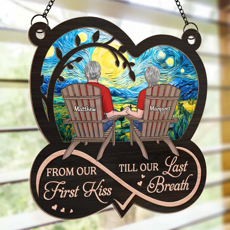 You're The Sunshine Of My Life - Couple Personalized Window Hanging Suncatcher Ornament - Gift For Husband Wife, Anniversary