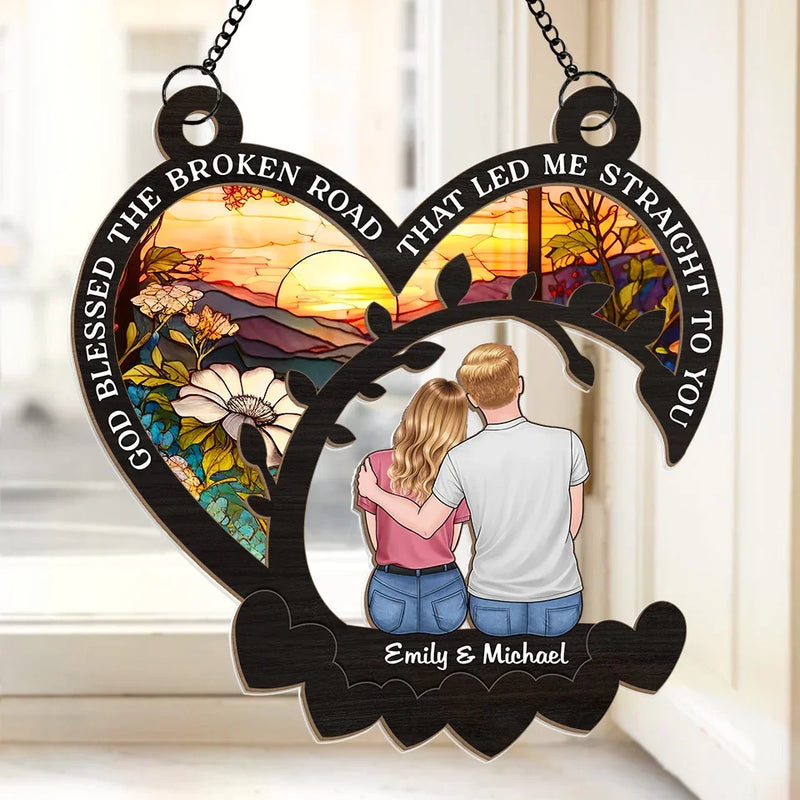 I’ve Found The Love Of My Life - Couple Personalized Window Hanging Suncatcher - Gift For Husband Wife, Anniversary