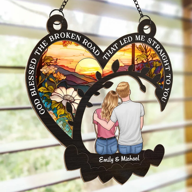 I’ve Found The Love Of My Life - Couple Personalized Window Hanging Suncatcher - Gift For Husband Wife, Anniversary