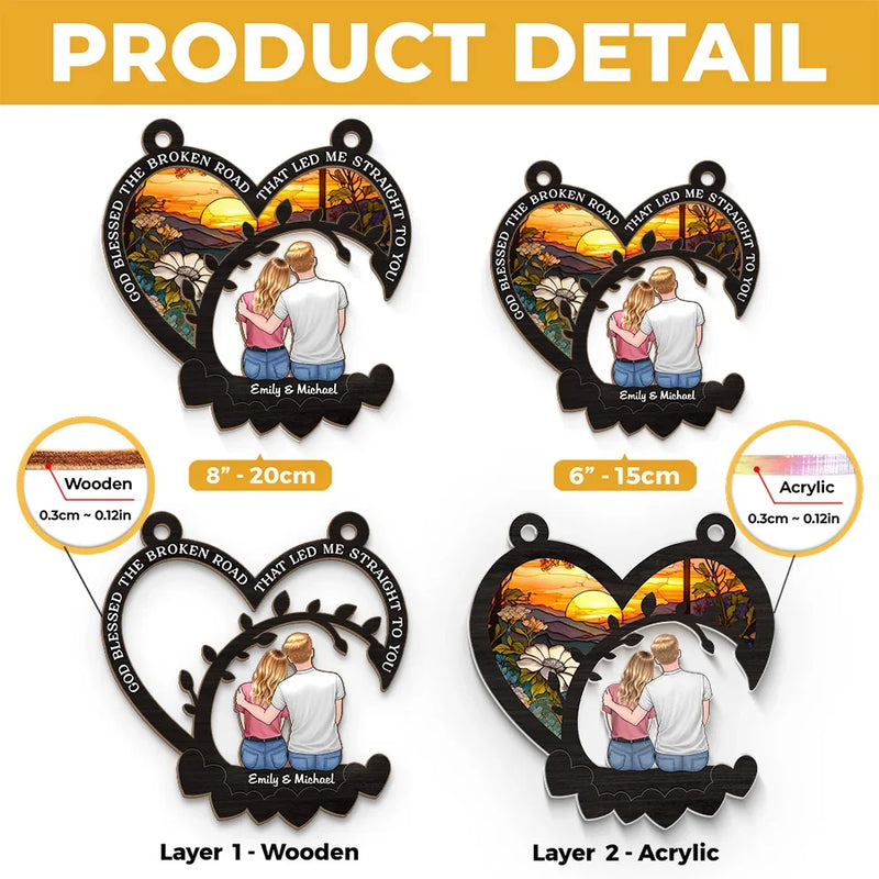 I’ve Found The Love Of My Life - Couple Personalized Window Hanging Suncatcher - Gift For Husband Wife, Anniversary