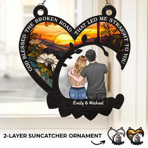 I’ve Found The Love Of My Life - Couple Personalized Window Hanging Suncatcher - Gift For Husband Wife, Anniversary