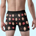 Custom Photo Our Laughter Is My Favorite Melody - Couple Personalized Custom Boxer Briefs, Men's Boxers - Gift For Husband Wife, Anniversary