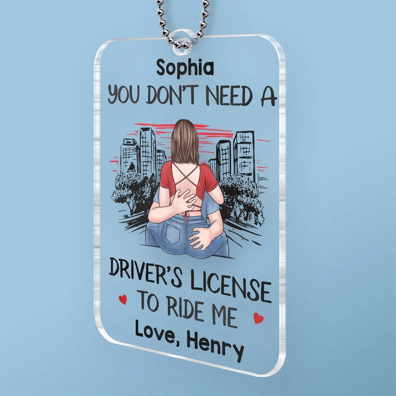 The Best Part Of My Day Is You - Couple Personalized Custom Car Ornament - Acrylic Custom Shaped - Gift For Husband Wife, Anniversary