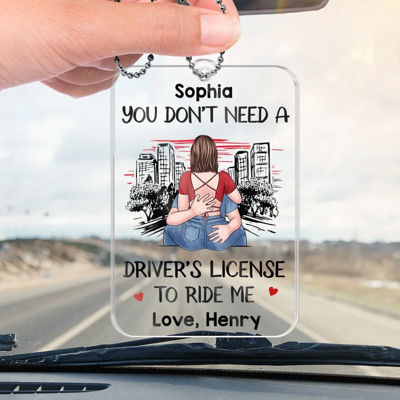 The Best Part Of My Day Is You - Couple Personalized Custom Car Ornament - Acrylic Custom Shaped - Gift For Husband Wife, Anniversary