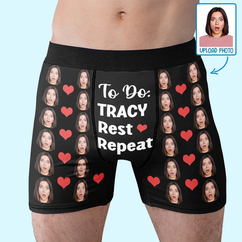 Custom Photo You’re The Reason I Believe In Love - Couple Personalized Custom Boxer Briefs, Men's Boxers - Gift For Husband Wife, Anniversary