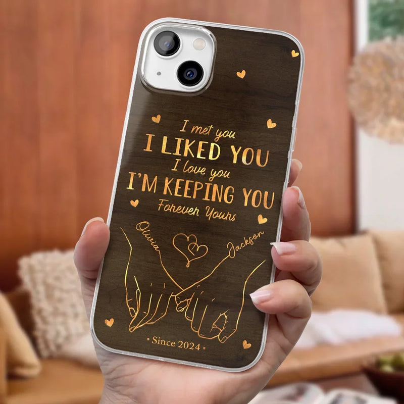 Loved You Then, Love You Still - Couple Personalized Custom Clear Phone Case - Gift For Husband Wife, Anniversary