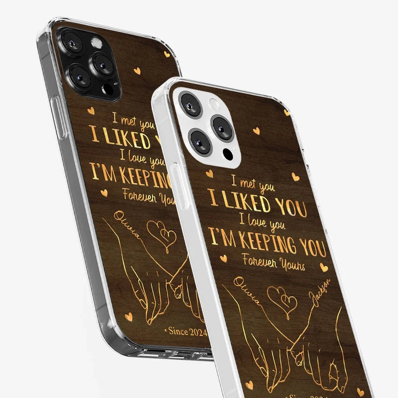 Loved You Then, Love You Still - Couple Personalized Custom Clear Phone Case - Gift For Husband Wife, Anniversary