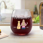A Woman Cannot Survive On Wine Alone - Dog Personalized Custom Wine Glass - Gift For Pet Owners, Pet Lovers