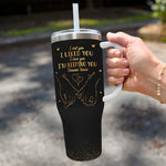 Custom Name Romantic Couple Gifts - Personalized 40 Oz Tumbler With Handle