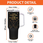 Custom Name Romantic Couple Gifts - Personalized 40 Oz Tumbler With Handle