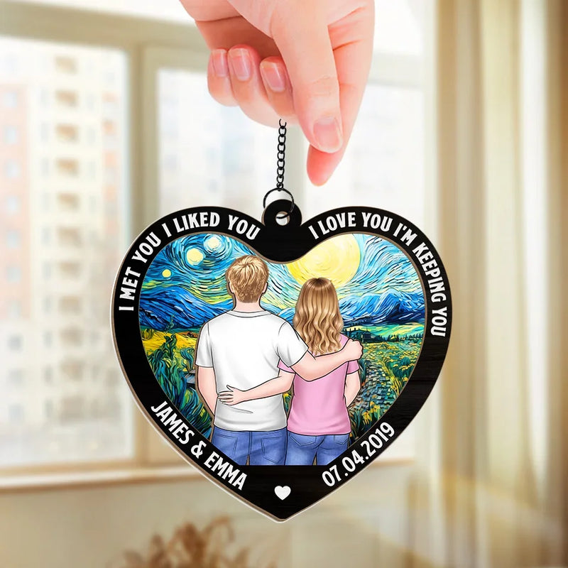 Everything In My Life Has Led Me To You - Couple Personalized Window Hanging Suncatcher - Gift For Husband Wife, Anniversary