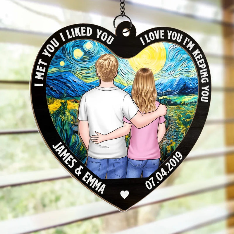 Everything In My Life Has Led Me To You - Couple Personalized Window Hanging Suncatcher - Gift For Husband Wife, Anniversary