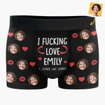 Custom Photo When You Laugh, My World Sings Along - Couple Personalized Custom Boxer Briefs, Men's Boxers - Gift For Husband Wife, Anniversary