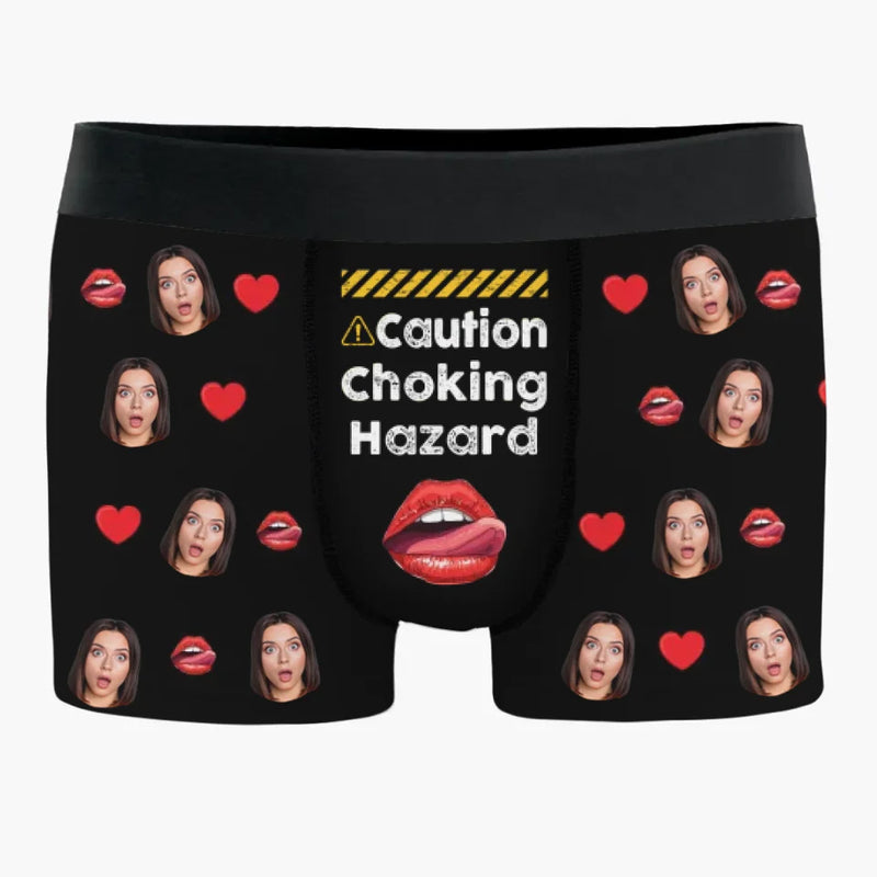 Custom Photo The Melody Of Your Laugh Is My Favorite Tune - Couple Personalized Custom Boxer Briefs, Men's Boxers - Gift For Husband Wife, Anniversary
