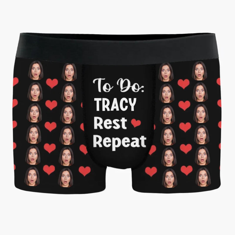 Custom Photo You’re The Reason I Believe In Love - Couple Personalized Custom Boxer Briefs, Men's Boxers - Gift For Husband Wife, Anniversary