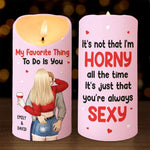 Where There Is Love, There Is Life - Couple Personalized Custom LED Candle - Gift For Husband Wife, Anniversary