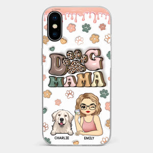Dog Mom For Life - Dog & Cat Personalized Custom 3D Inflated Effect Printed Clear Phone Case - Gift For Pet Owners, Pet Lovers