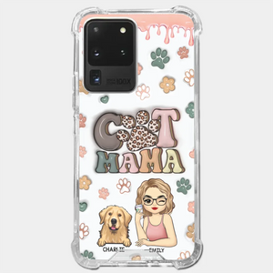 Dog Mom For Life - Dog & Cat Personalized Custom 3D Inflated Effect Printed Clear Phone Case - Gift For Pet Owners, Pet Lovers