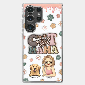 Dog Mom For Life - Dog & Cat Personalized Custom 3D Inflated Effect Printed Clear Phone Case - Gift For Pet Owners, Pet Lovers