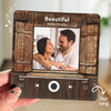 Aimant photo personnalisé pour réfrigérateur avec musique - Cadeaux d'anniversaire de mariage personnalisés pour mari et femme, lui et elle - Tu es la chanson que j'écouterais en boucle