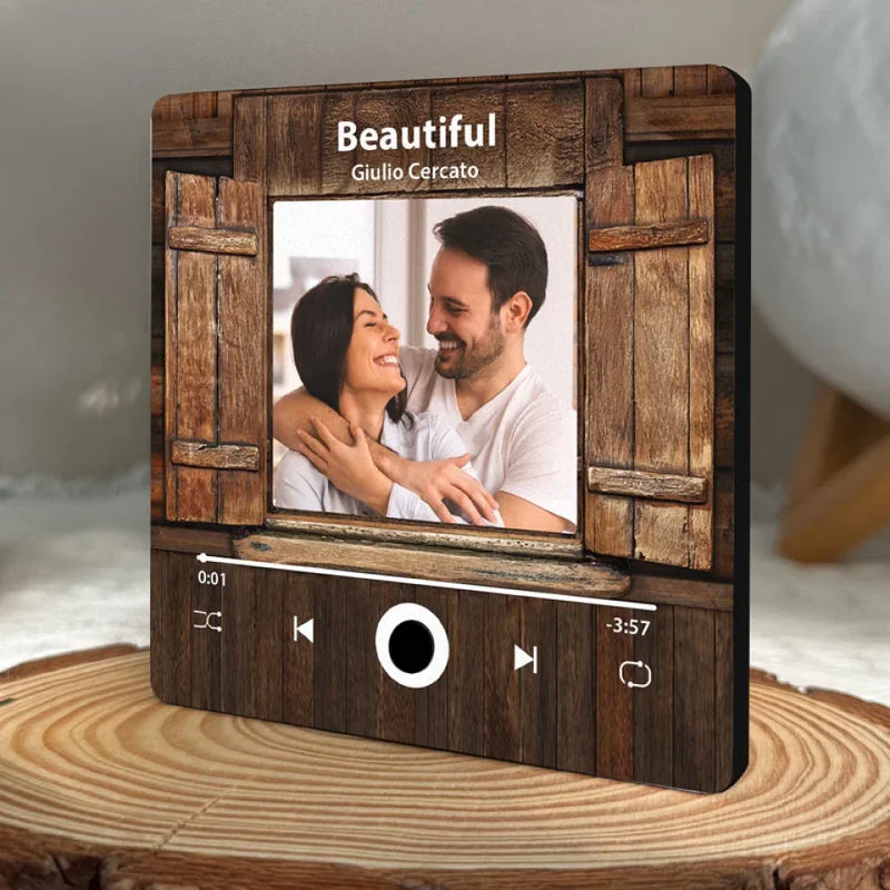 Custom Photo Music Fridge Magnet That Can Play Songs - Personalized Anniversary Wedding Gifts For Husband And Wife, Him And Her - You Are The Song I Would Listen To On Loop